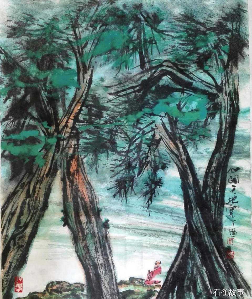 寫意山水,筆耕三十餘年,作品面貌獨特,受金陵畫派浸淫,後痴迷於朱屹瞻